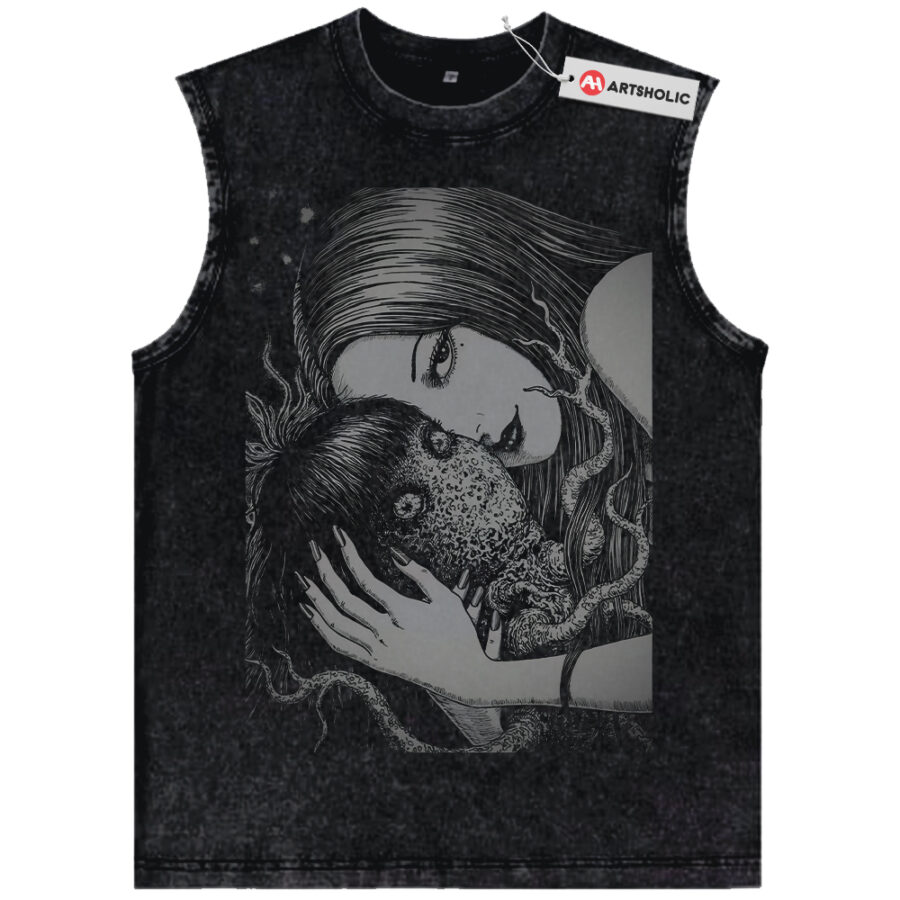 Alternative view of Tomie Kawakami Tank Top, Junji Ito Tank Top, Horror Anime Tank Top, Vintage Tank Top