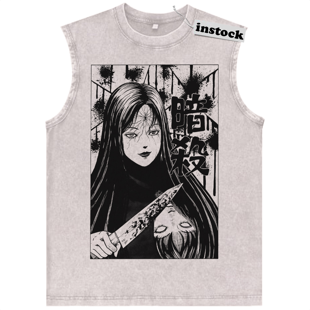 Tomie Kawakami Tank Top, Junji Ito Tank Top, Horror Anime Tank Top, Vintage Tank Top
