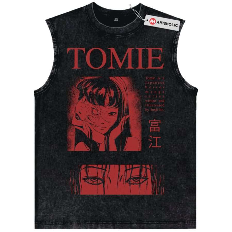 Alternative view of Tomie Tank Top, Junji Ito Collection Tank Top, Anime Tank Top, Vintage Tank Top