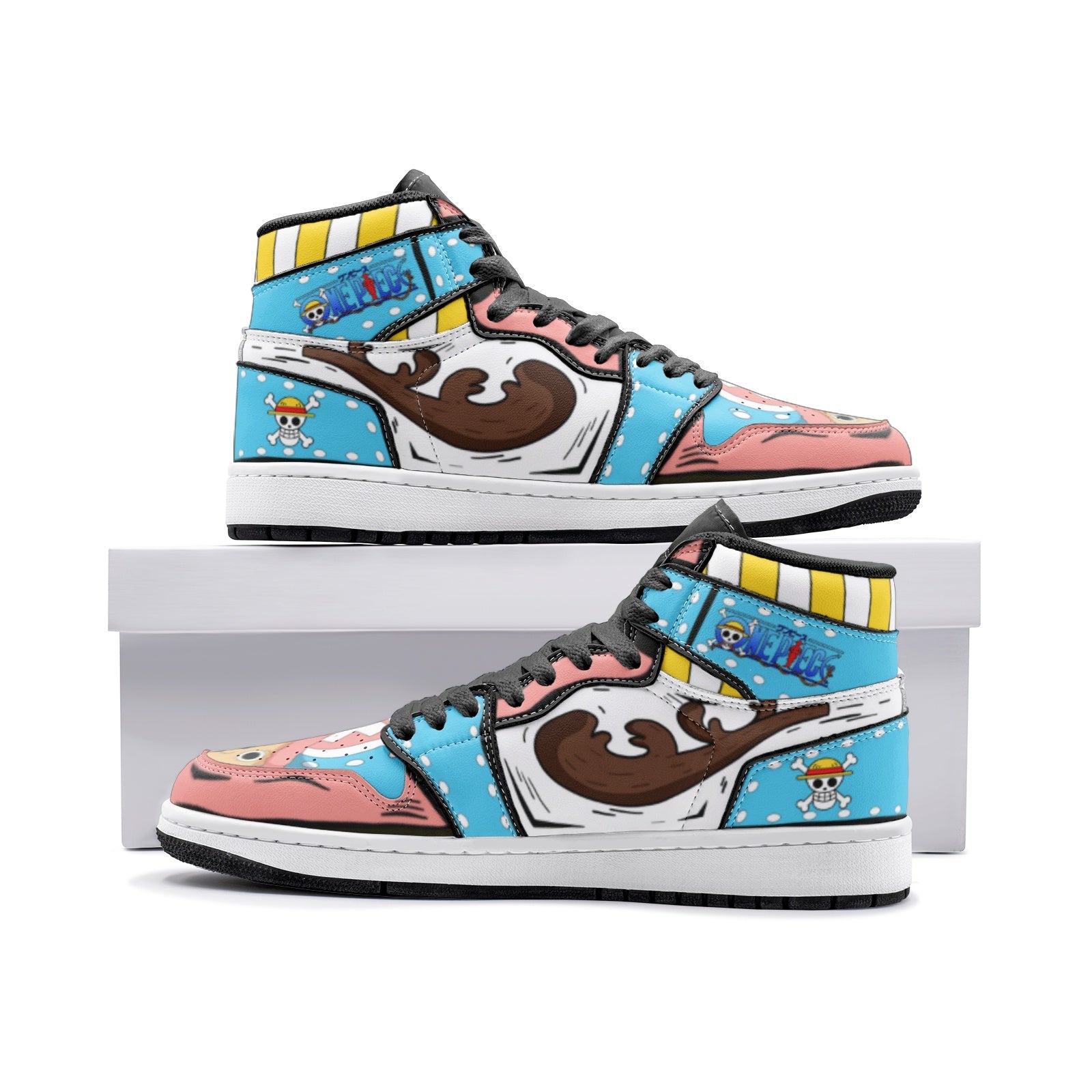 Tony Tony Chopper One Piece Custom Sneaker Mid 1 Basketball Shoes - Otaku Hall