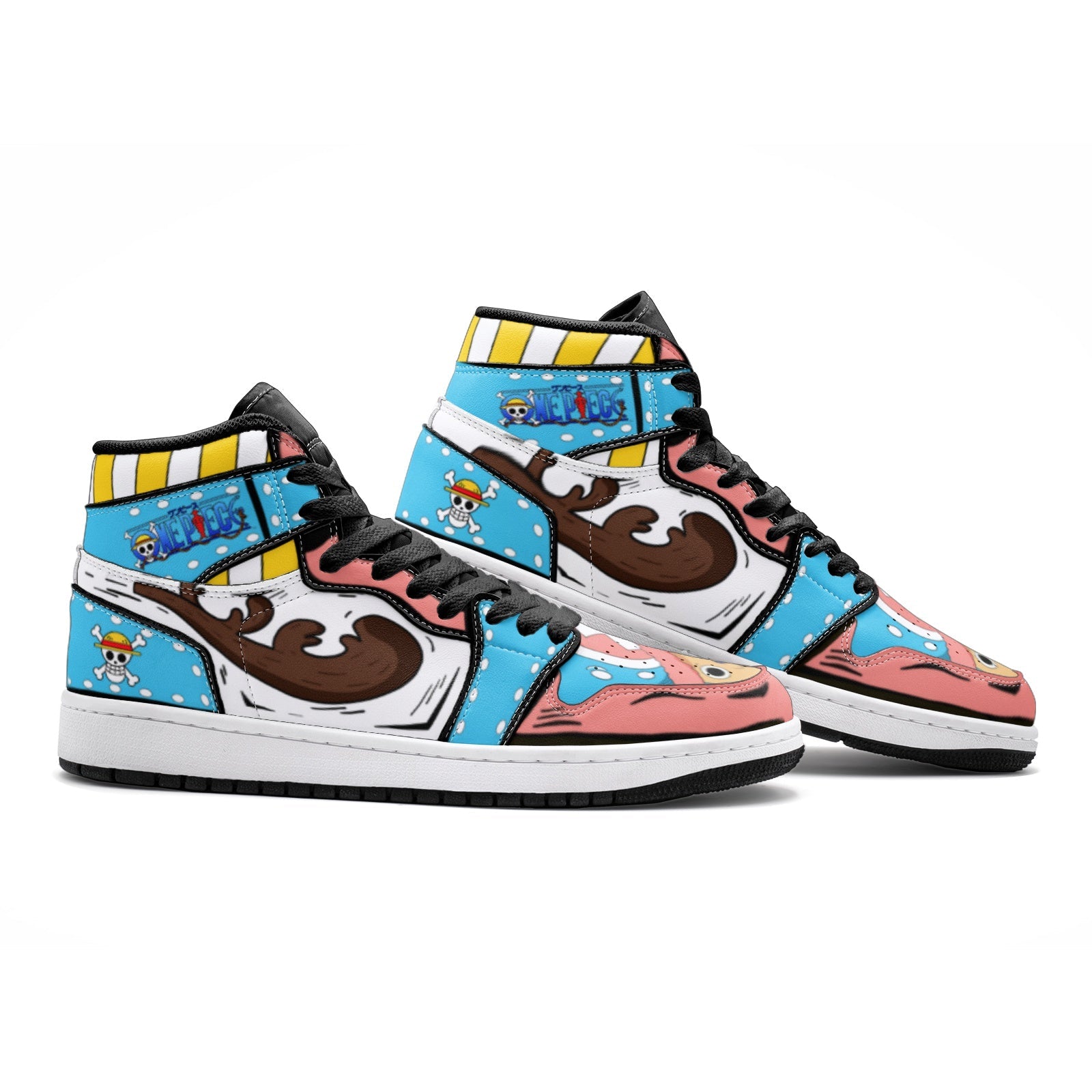 Alternative view of Tony Tony Chopper One Piece Custom Sneaker Mid 1 Basketball Shoes - Otaku Hall