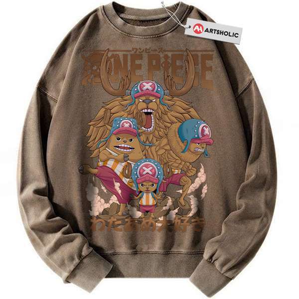 Alternative view of Tony Tony Chopper Sweatshirt, One Piece Sweatshirt, Anime Sweatshirt, Vintage Sweater