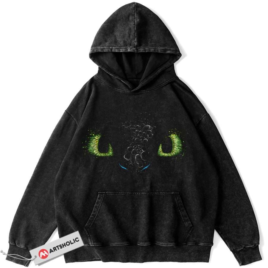 Alternative view of Toothless Hoodie, How to Train Your Dragon Hoodie, Animated Hoodie, Vintage Hoodie