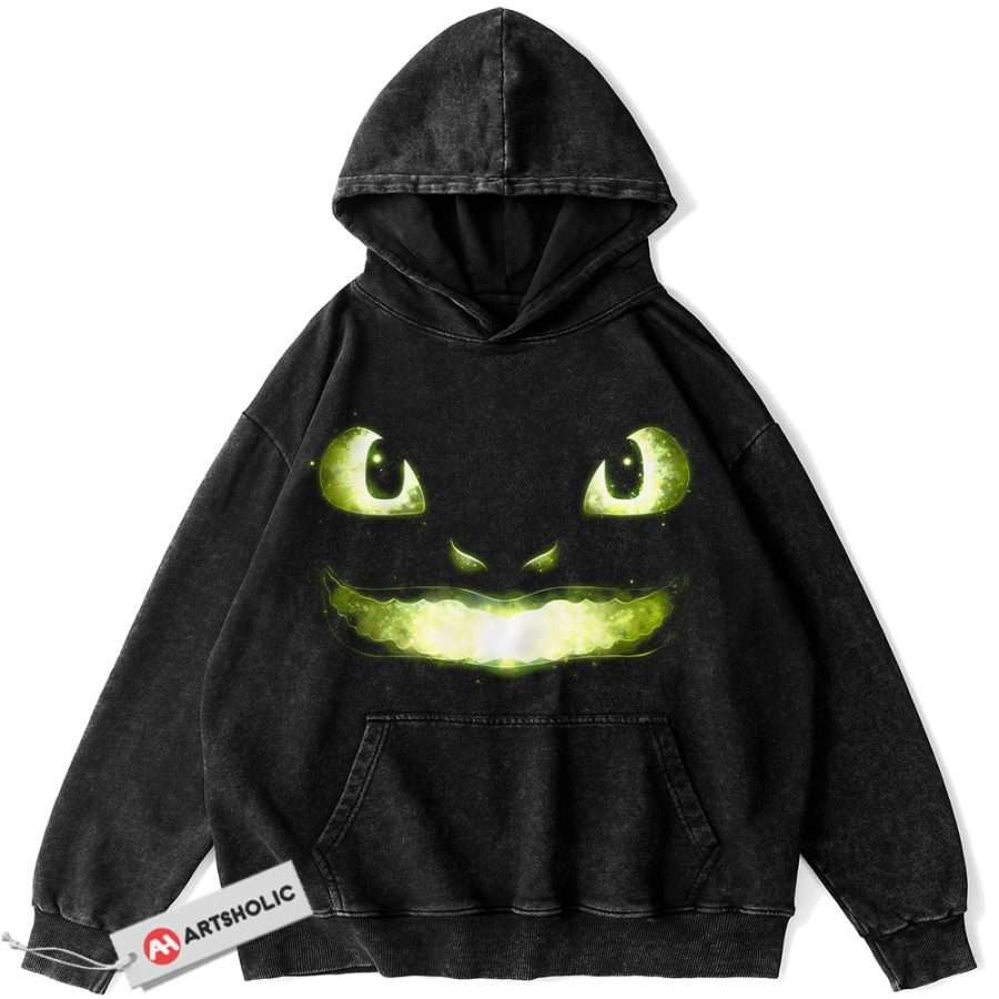 Alternative view of Toothless Hoodie, How to Train Your Dragon Hoodie, Animated Hoodie, Vintage Hoodie