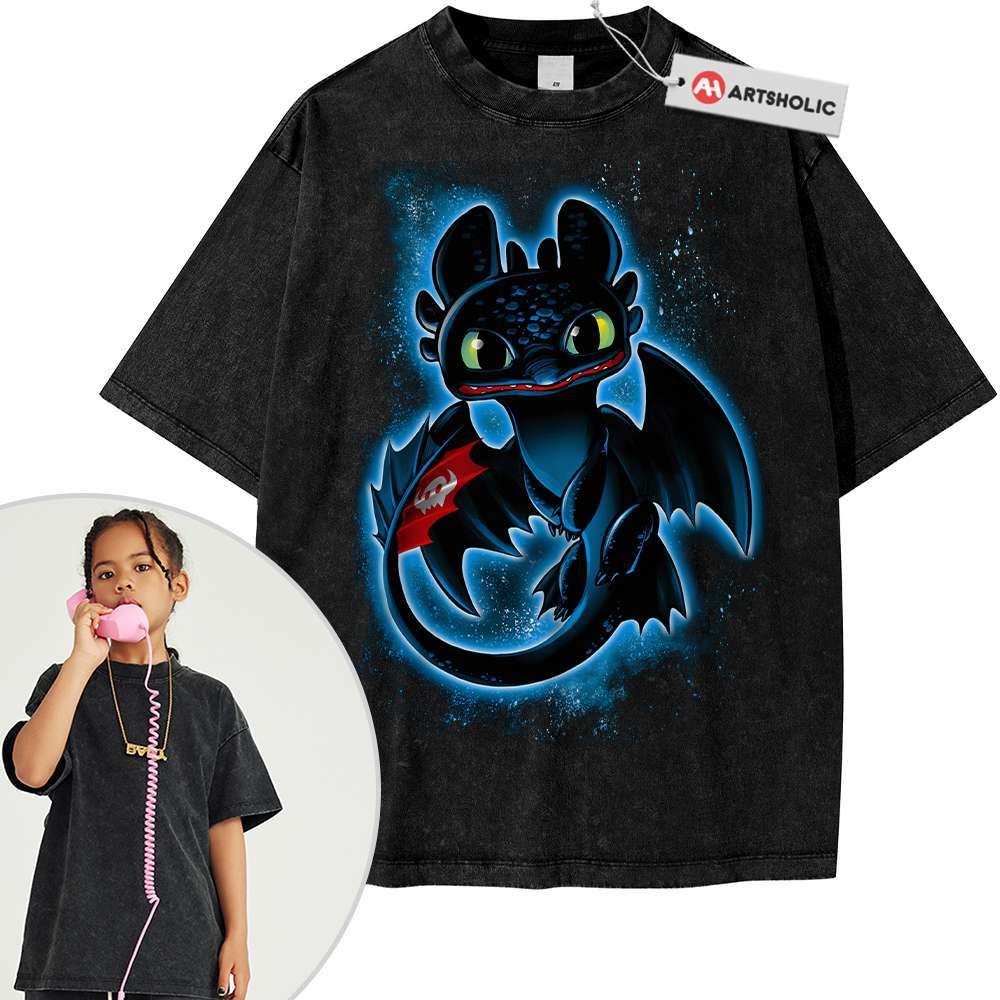 Toothless Shirt For Kids, How to Train Your Dragon Shirt For Kids, Animated Shirt For Kids, Vintage T-Shirt For Kids