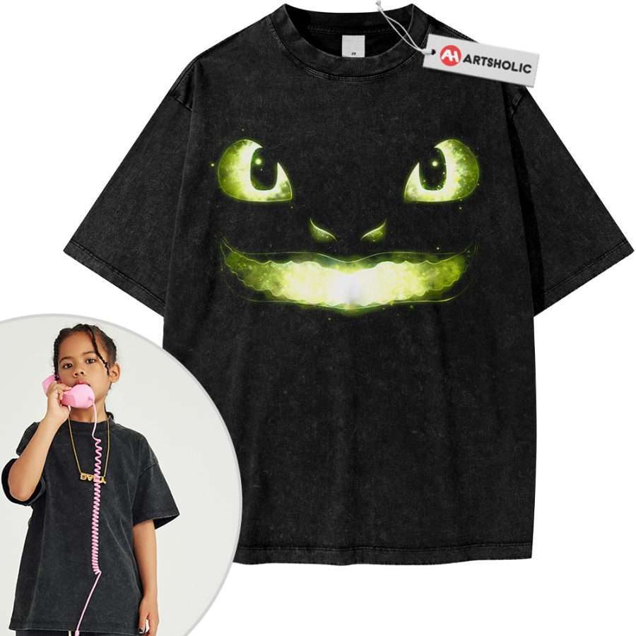 Alternative view of Toothless Shirt For Kids, How to Train Your Dragon Shirt For Kids, Animated Shirt For Kids, Vintage Tee For Kids