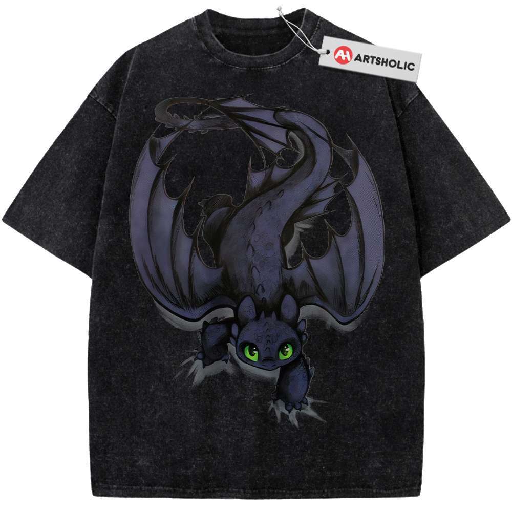 Alternative view of Toothless Shirt, How to Train Your Dragon Shirt, Animated Shirt, Vintage T-Shirt