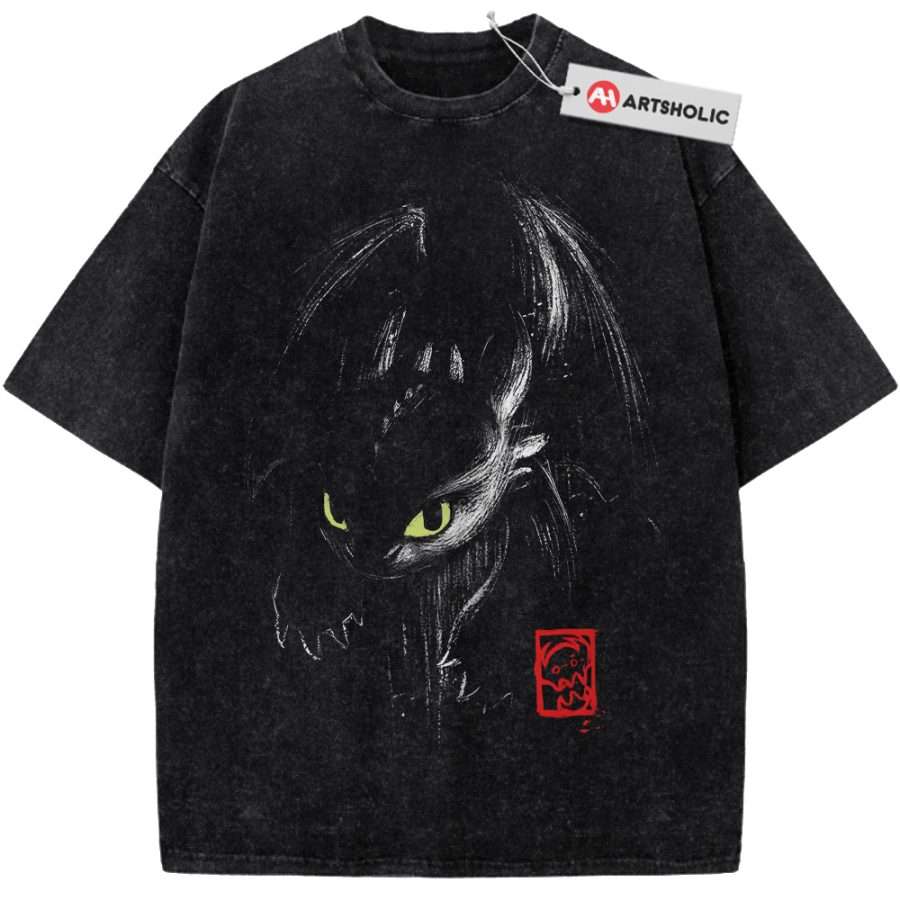 Alternative view of Toothless Shirt, How to Train Your Dragon Shirt, Animated Shirt, Vintage Tee