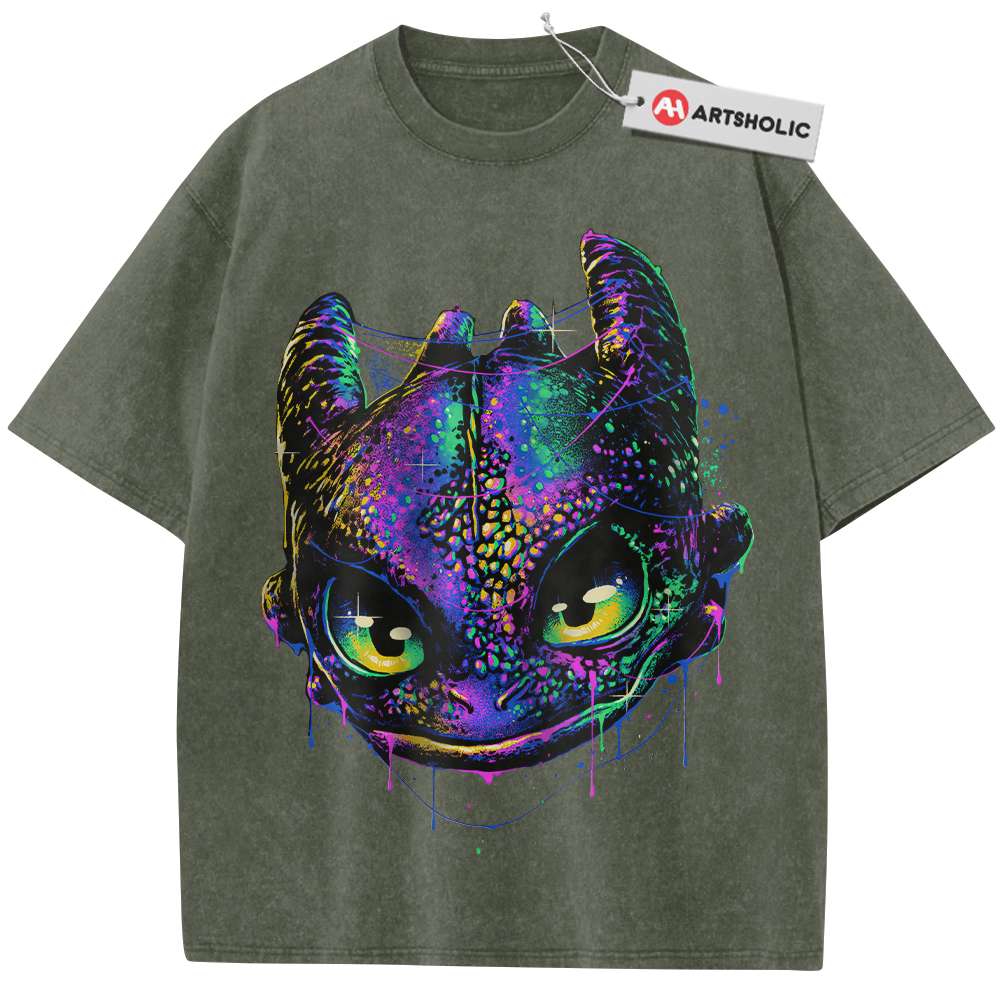 Alternative view of Toothless Shirt, Night Fury Shirt, How to Train Your Dragon Shirt, Animated Shirt, Vintage T-Shirt