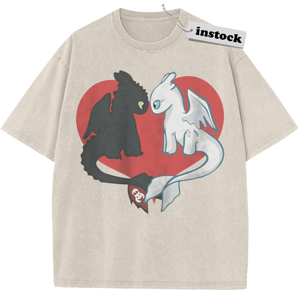 Toothless vs Light Fury Shirt, How to Train Your Dragon Shirt, Animated Shirt, Vintage Tee