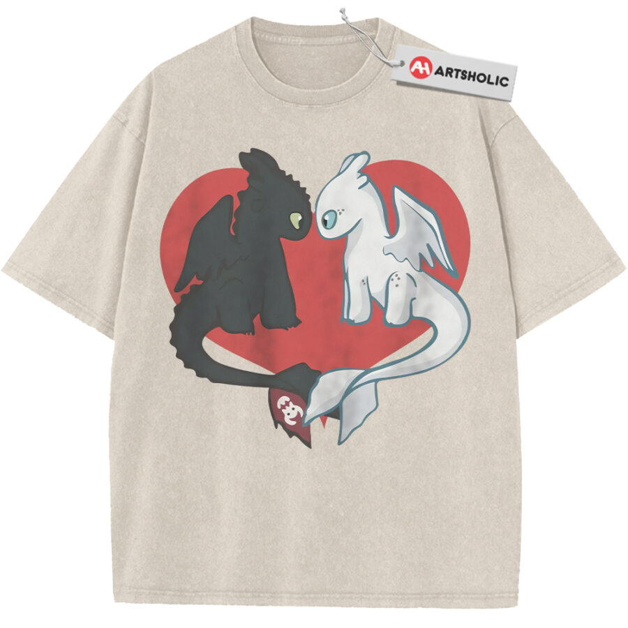 Alternative view of Toothless vs Light Fury Shirt, How to Train Your Dragon Shirt, Animated Shirt, Vintage Tee