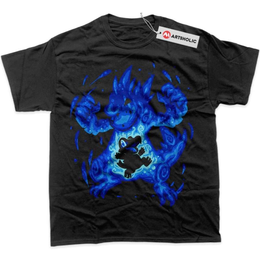 Alternative view of Totodile vs Feraligatr Shirt, Pokemon Shirt, Anime Shirt, Graphic T-Shirt