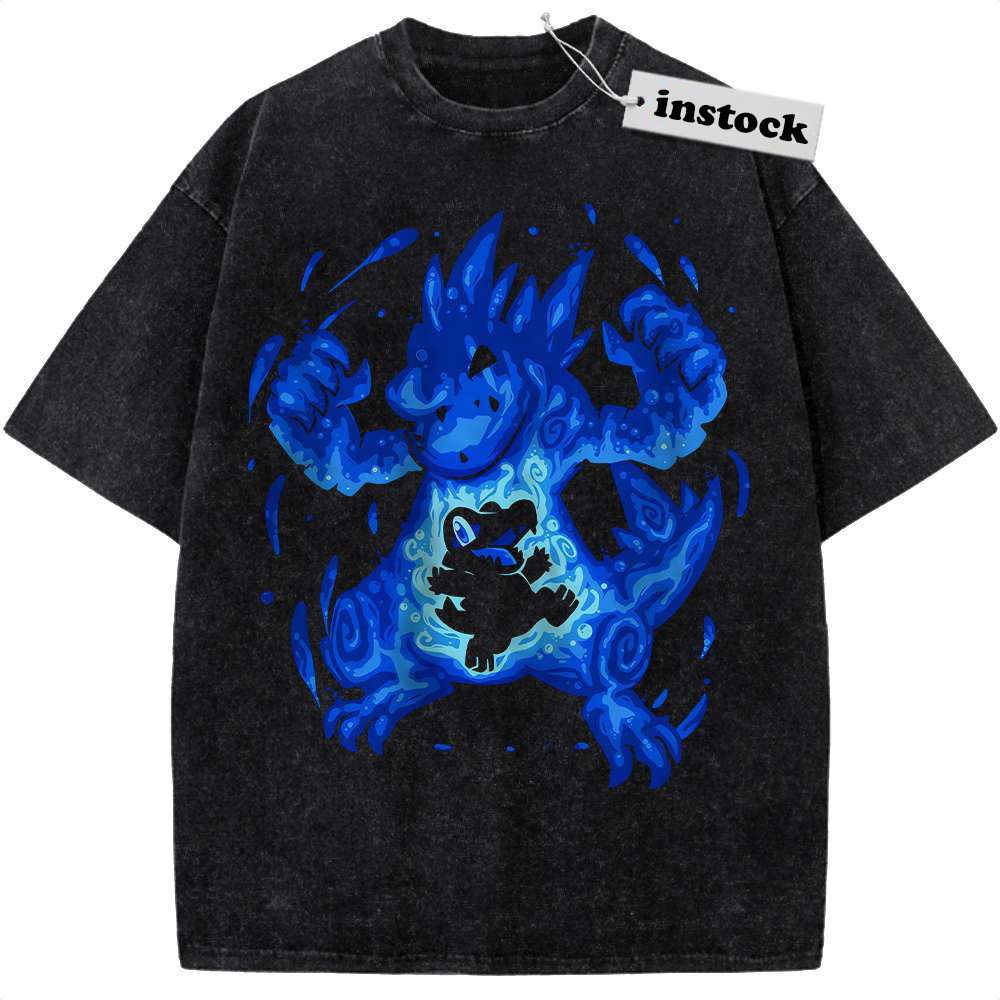 Totodile vs Feraligatr Shirt, Pokemon shirt, Anime Shirt, Vintage T-Shirt