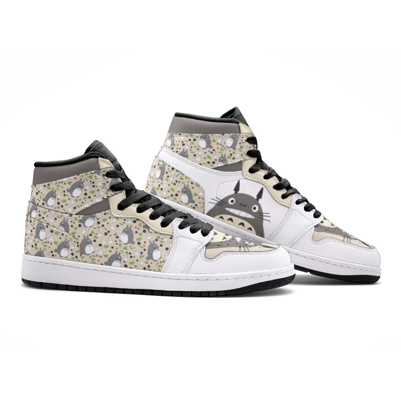 Alternative view of Totoro Pattern My Neighbor Totoro Custom Sneaker Mid 1 Basketball Shoes - Otaku Hall