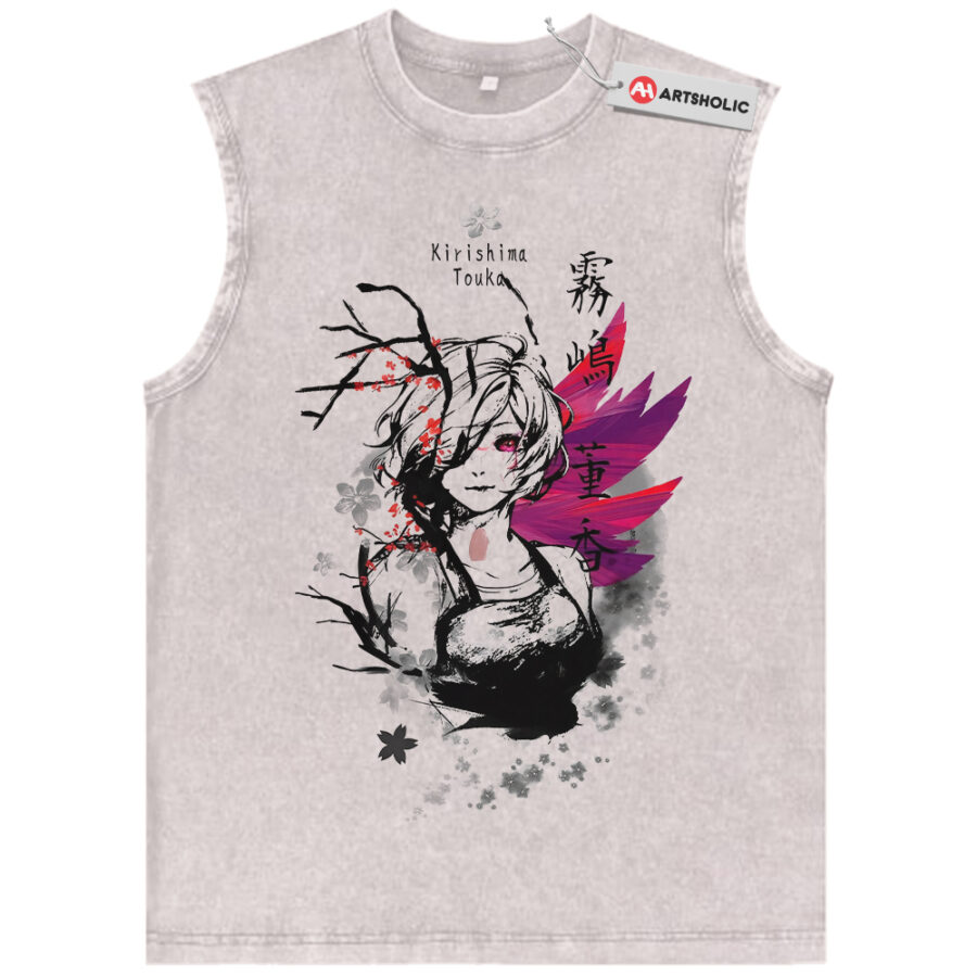 Alternative view of Touka Kirishima Tank Top, Tokyo Ghoul Tank Top, Anime Tank Top, Vintage Tank Top