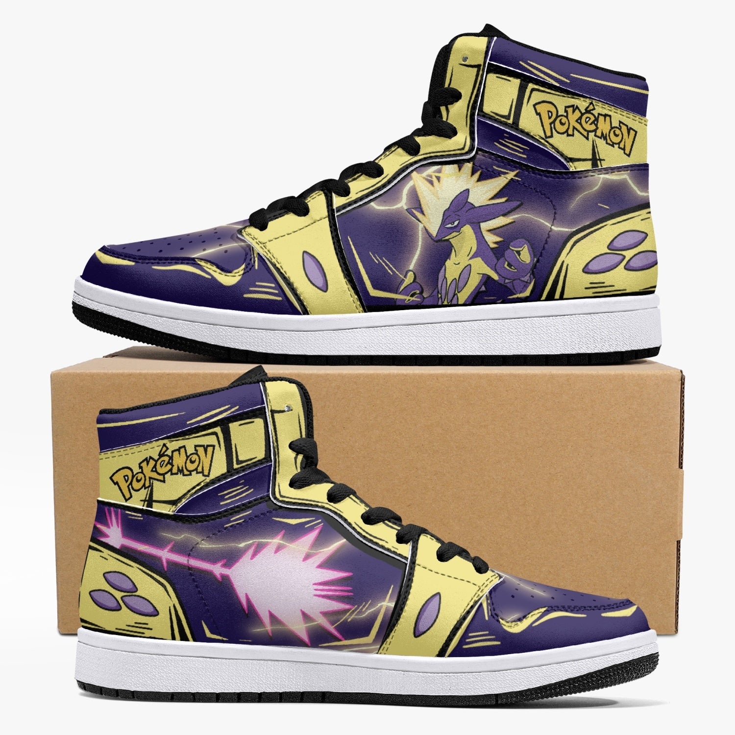 Toxtricity Pokemon Custom Sneaker Mid 1 Basketball Shoes - Otaku Hall