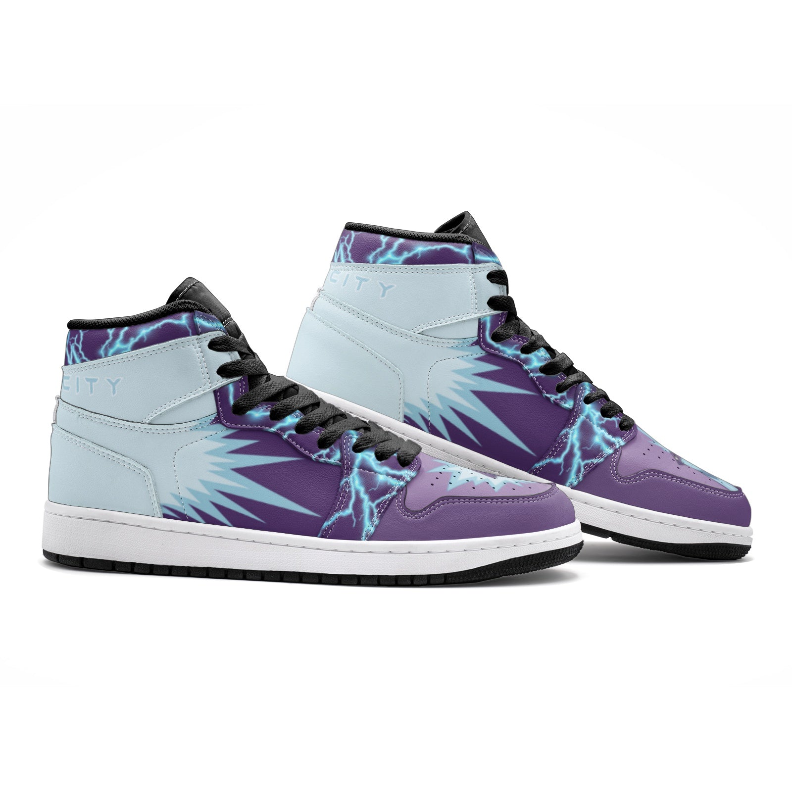 Alternative view of Toxtricity Pokemon V2 Custom Sneaker Mid 1 Basketball Shoes - Otaku Hall