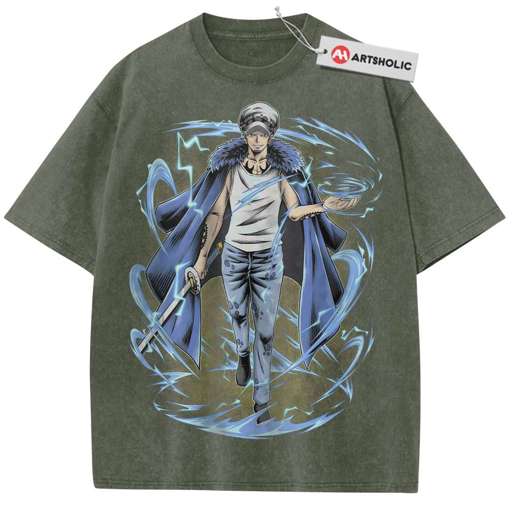 Alternative view of Trafalgar D Water Law Shirt, One Piece Shirt, Anime Shirt, Vintage T-Shirt