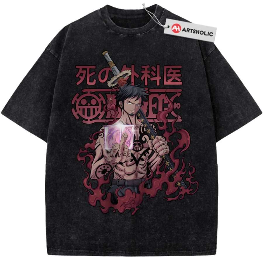 Alternative view of Trafalgar D Water Law Shirt, One Piece Shirt, Anime Shirt, Vintage T-Shirt