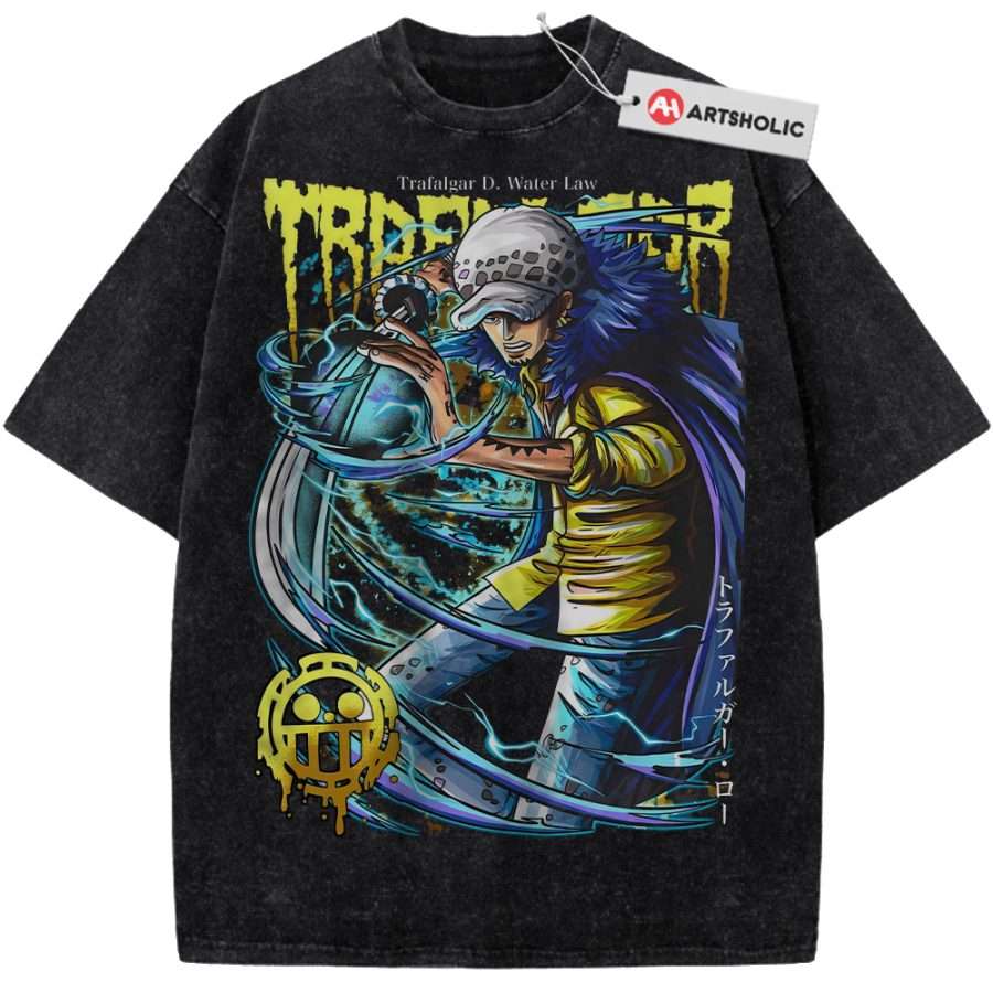 Alternative view of Trafalgar D Water Law Shirt, One Piece Shirt, Anime Shirt, Vintage Tee
