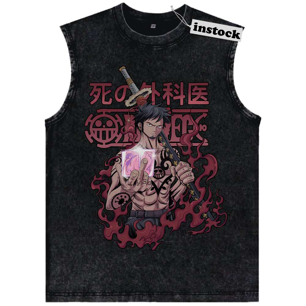 Trafalgar D Water Law Tank Top, One Piece Tank Top, Anime Tank Top, Vintage Tank Top