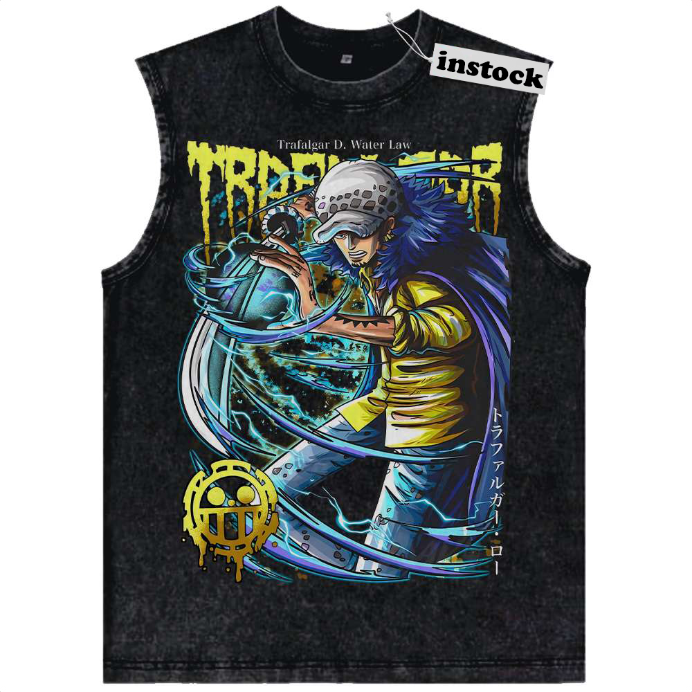 Trafalgar D Water Law Tank Top, One Piece Tank Top, Anime Tank Top, Vintage Tank Top