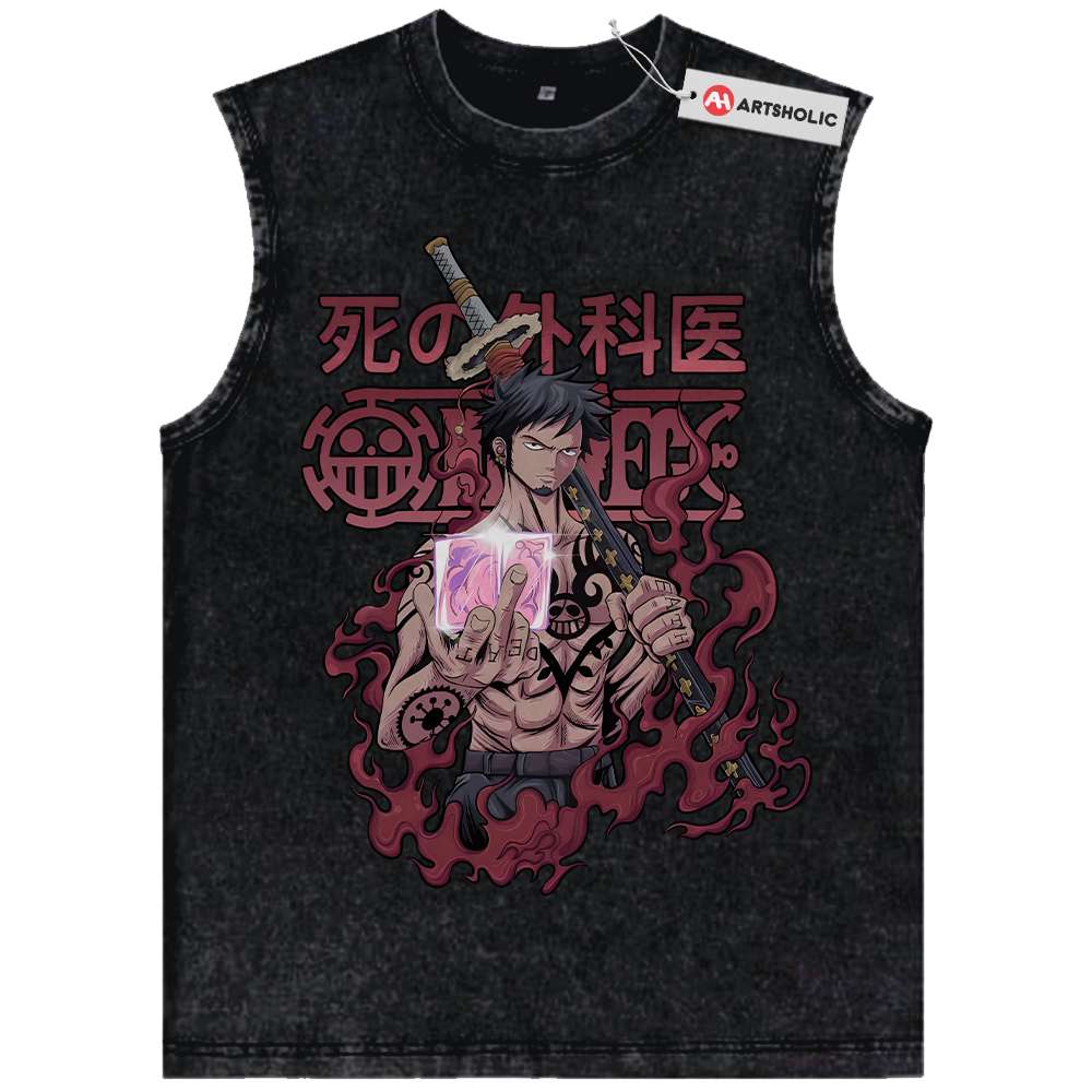 Trafalgar D Water Law Tank Top, One Piece Tank Top, Anime Tank Top, Vintage Tank Top