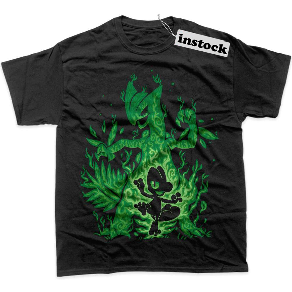Treecko Shirt, Sceptile Shirt, Pokemon Shirt, Anime Shirt, Graphic T-Shirt