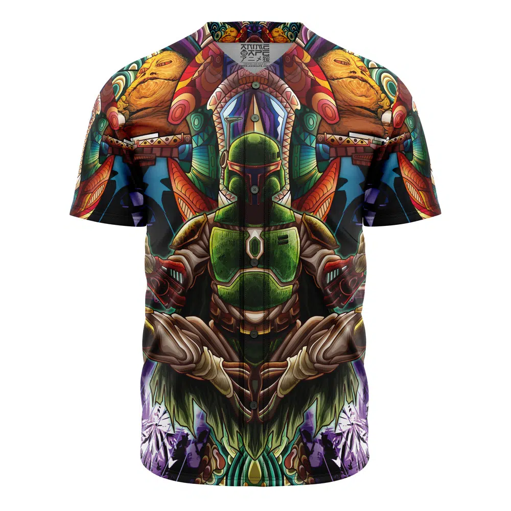Trippy Boba Fett Star Wars Baseball Jersey Without Piping