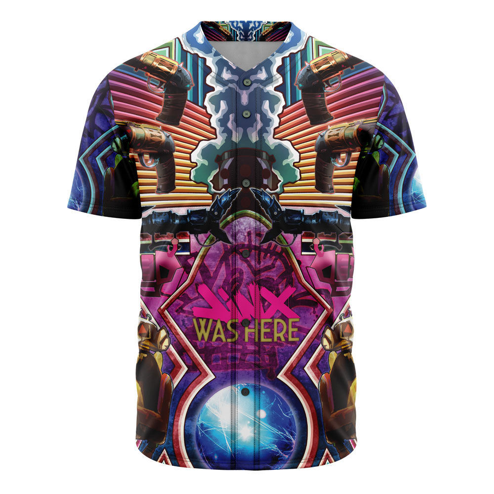 Trippy Jinx Arcane League of Legends Custom Baseball Jersey - Otaku Hall
