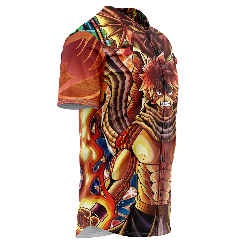 Alternative view of Trippy Natsu Dragneel x Igneel Fairy Tail Baseball Jersey Without Piping