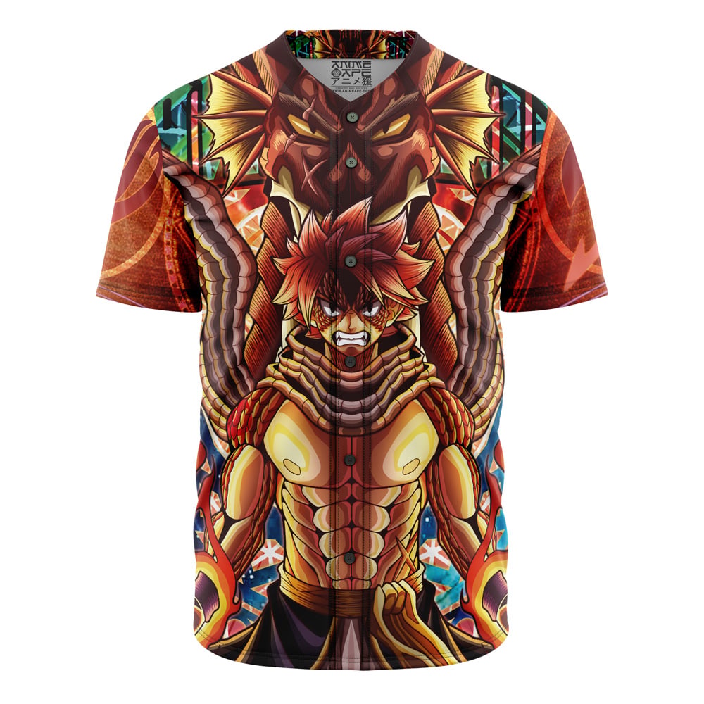 Trippy Natsu Dragneel x Igneel Fairy Tail Baseball Jersey Without Piping