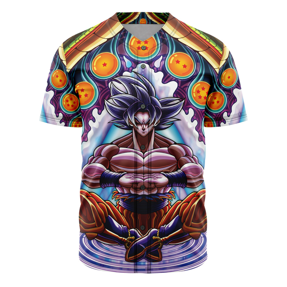 Trippy Ultra Instinct Goku Dragon Ball Super Custom Baseball Jersey - Otaku Hall
