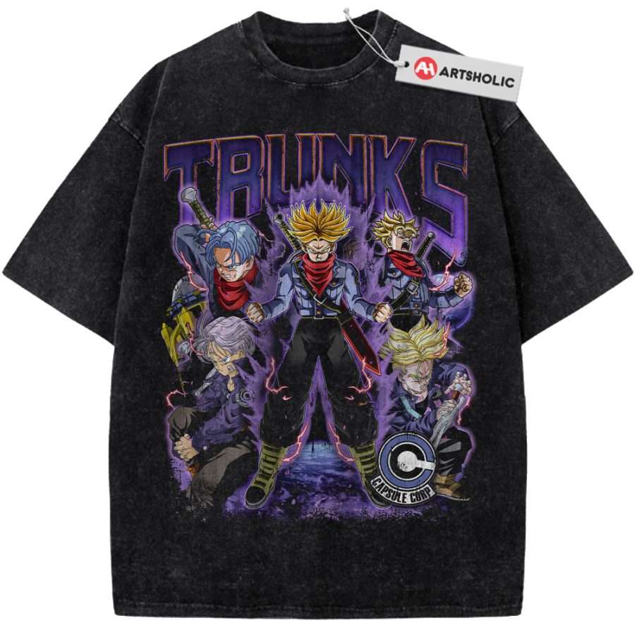 Alternative view of Trunks Shirt, Dragon Ball Shirt, DBZ Shirt, Anime Shirt, Vintage Tee