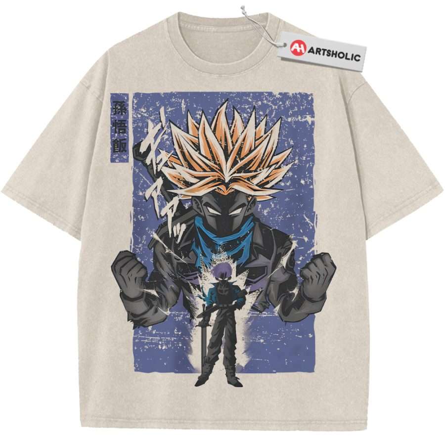 Alternative view of Trunks Shirt, Dragon Ball Z Shirt, DBZ Shirt, Anime Shirt, Vintage T-Shirt