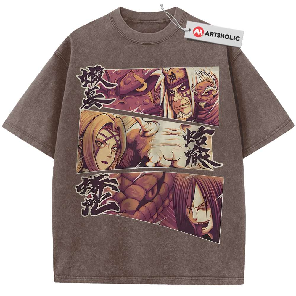 Tsunade Shirt, Jiraiya Shirt, Orochimaru Shirt, Anime Shirt, Vintage T-Shirt