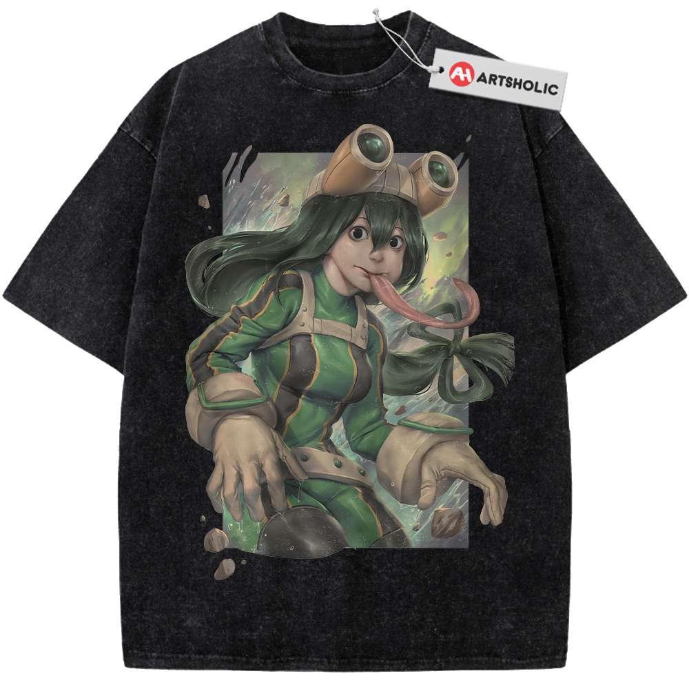 Alternative view of Tsuyu Asui Shirt, MHA Shirt, Anime Shirt, Vintage T-Shirt