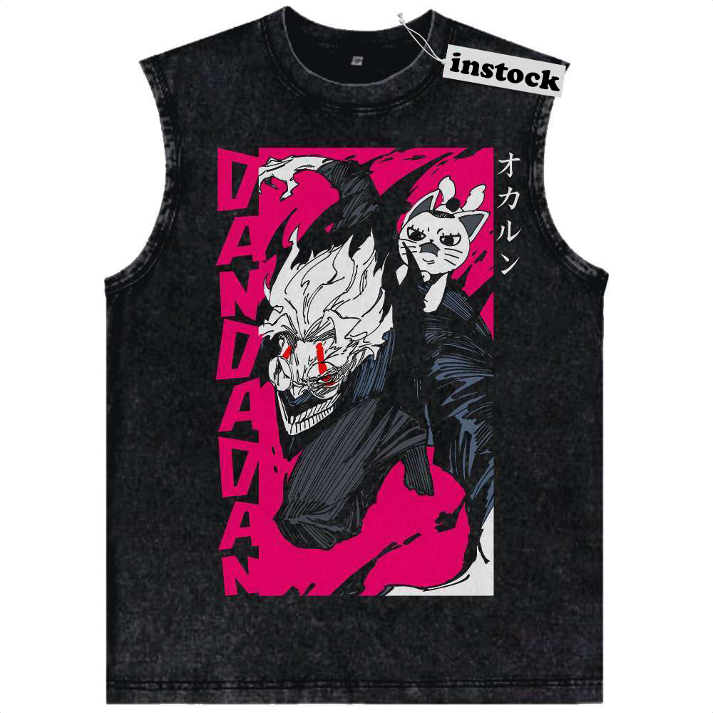 Turbo Granny vs Okarun Tank Top, Dandadan Tank Top, Anime Tank Top, Vintage Tank Top