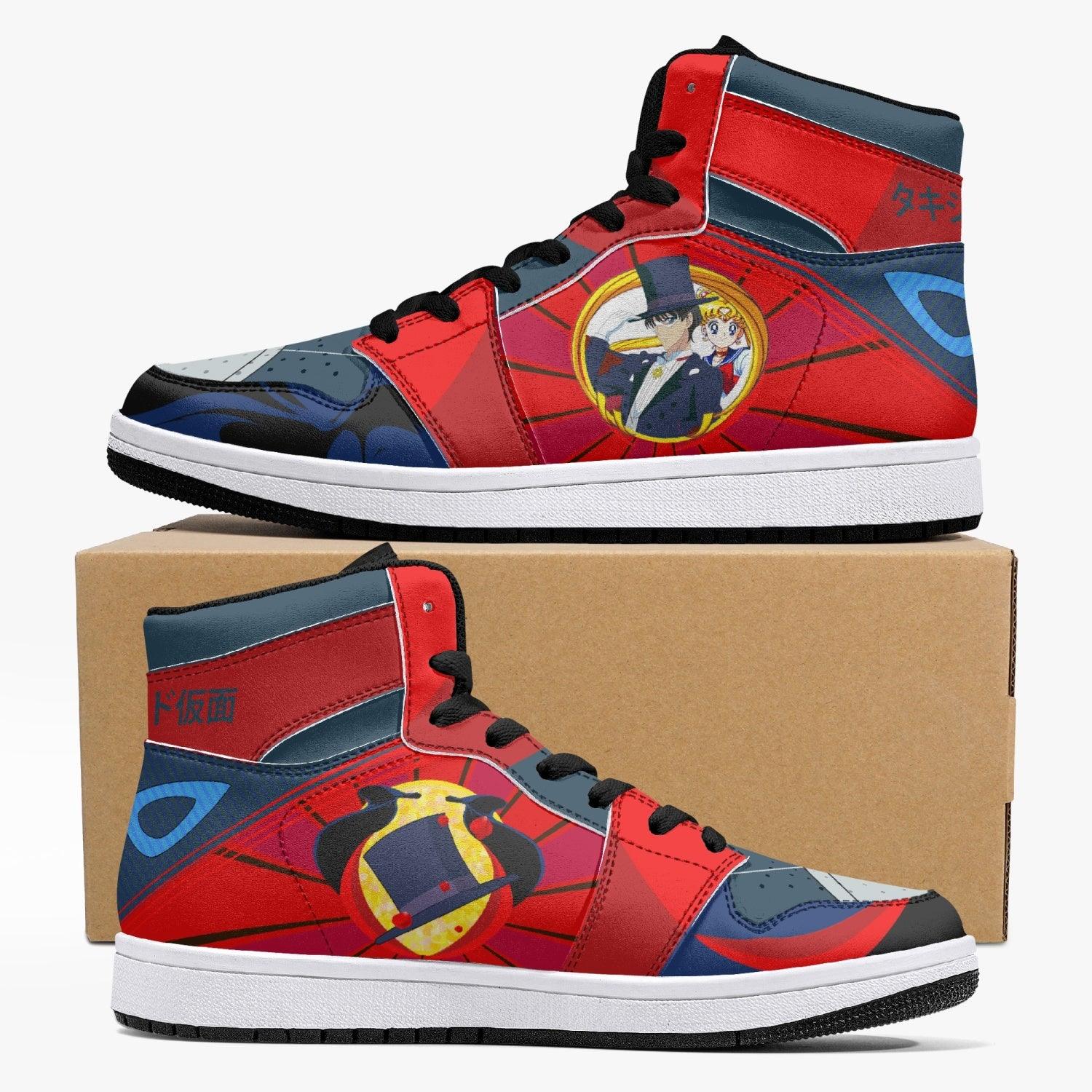 Tuxedo Mask Sailor Moon Crystal Custom Sneaker Mid 1 Basketball Shoes - Otaku Hall