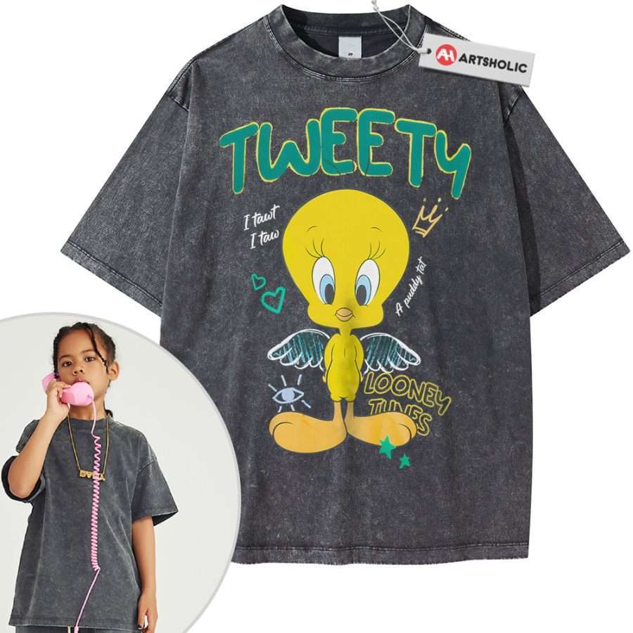 Tweety Shirt For Kids, Looney Tunes Shirt For Kids, Cartoon Shirt For Kids, Vintage T-Shirt For Kids - Image 11