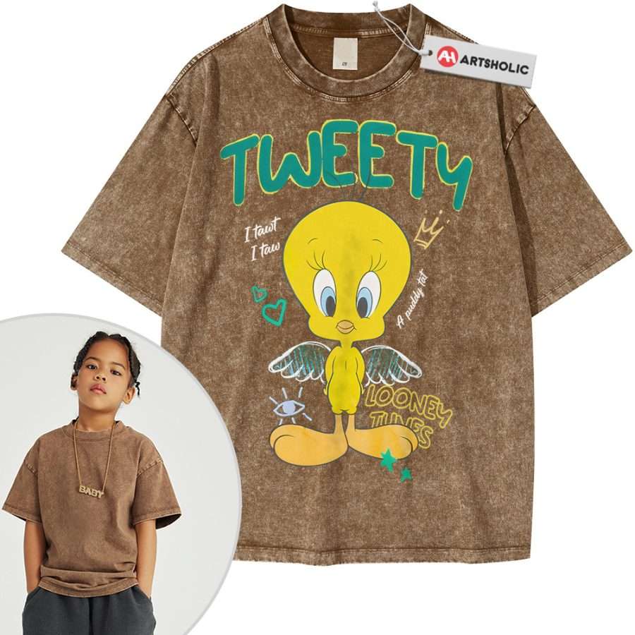 Tweety Shirt For Kids, Looney Tunes Shirt For Kids, Cartoon Shirt For Kids, Vintage T-Shirt For Kids - Image 9
