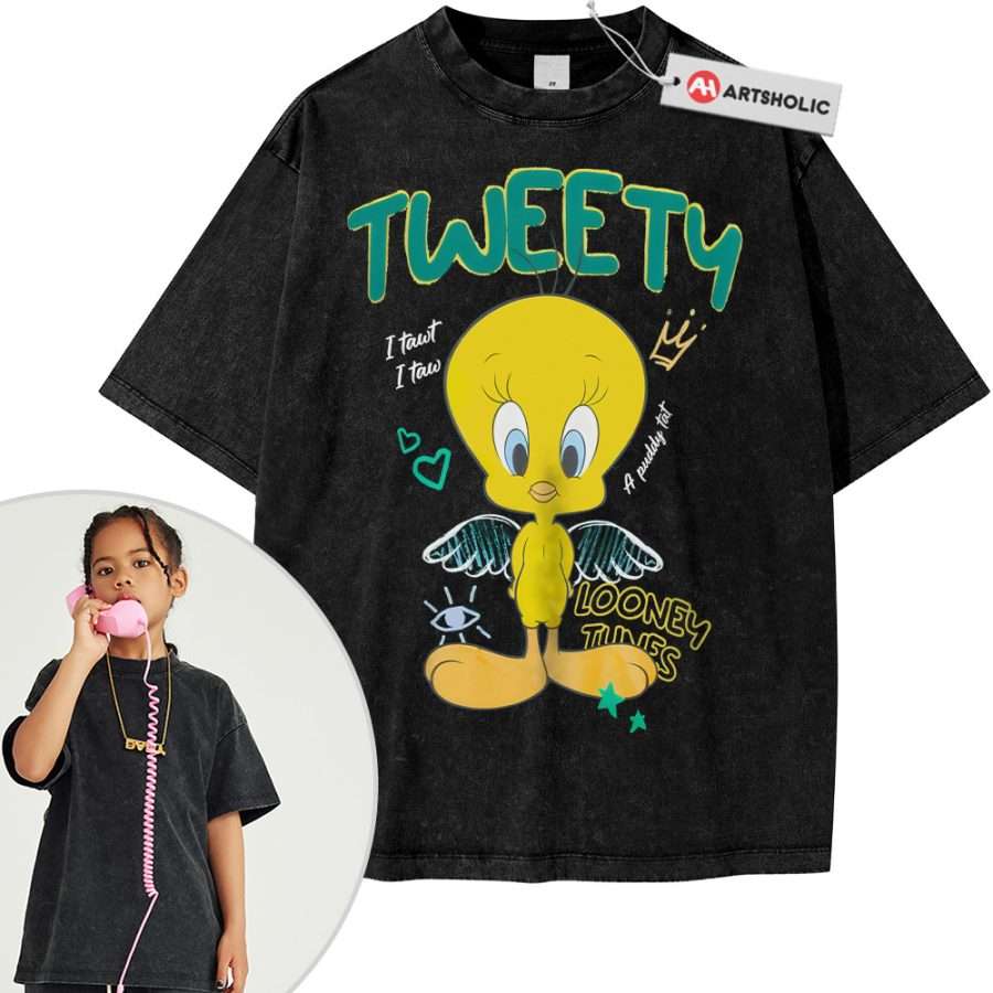 Tweety Shirt For Kids, Looney Tunes Shirt For Kids, Cartoon Shirt For Kids, Vintage T-Shirt For Kids - Image 7