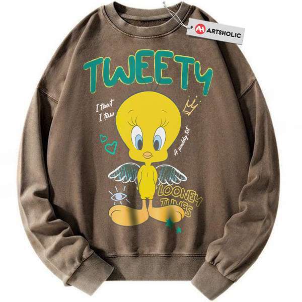 Alternative view of Tweety Sweatshirt, Looney Tunes Sweatshirt, Cartoon Sweatshirt, Vintage Sweater