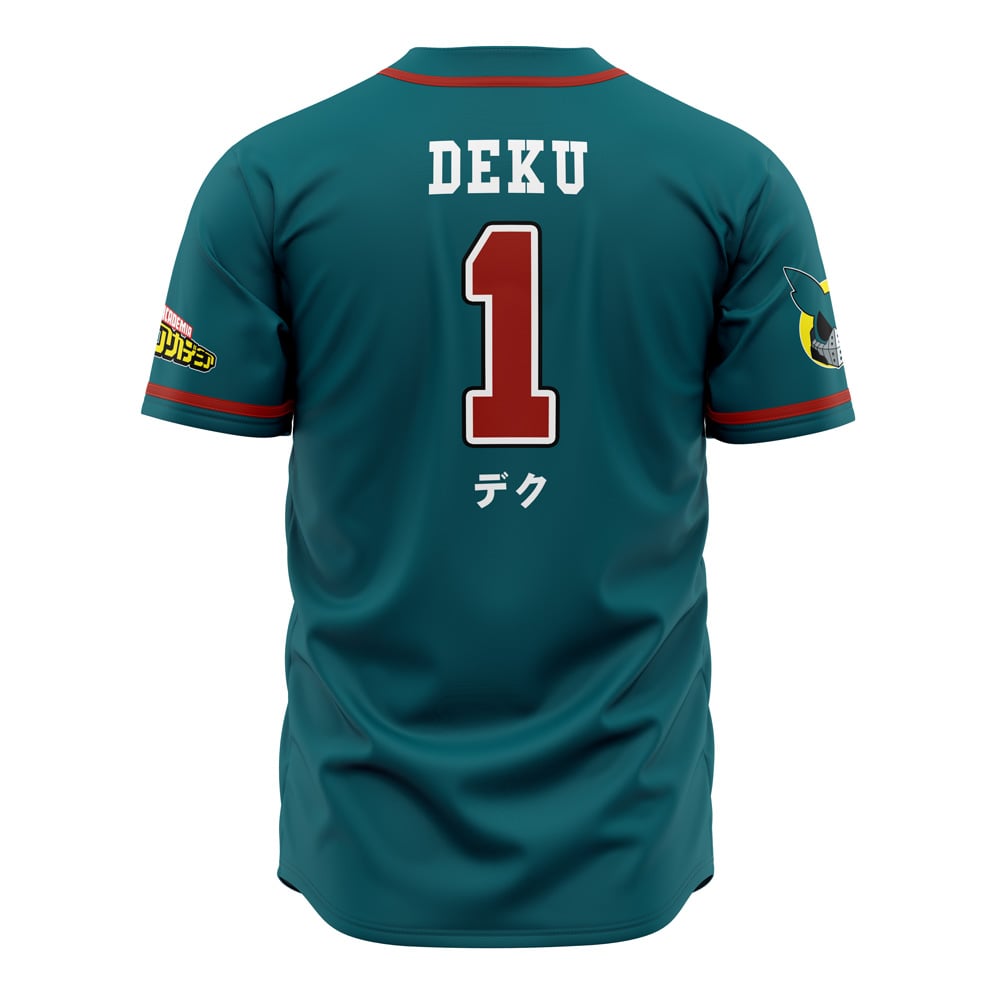Alternative view of U.A. High School Deku My Hero Academia Baseball Jersey