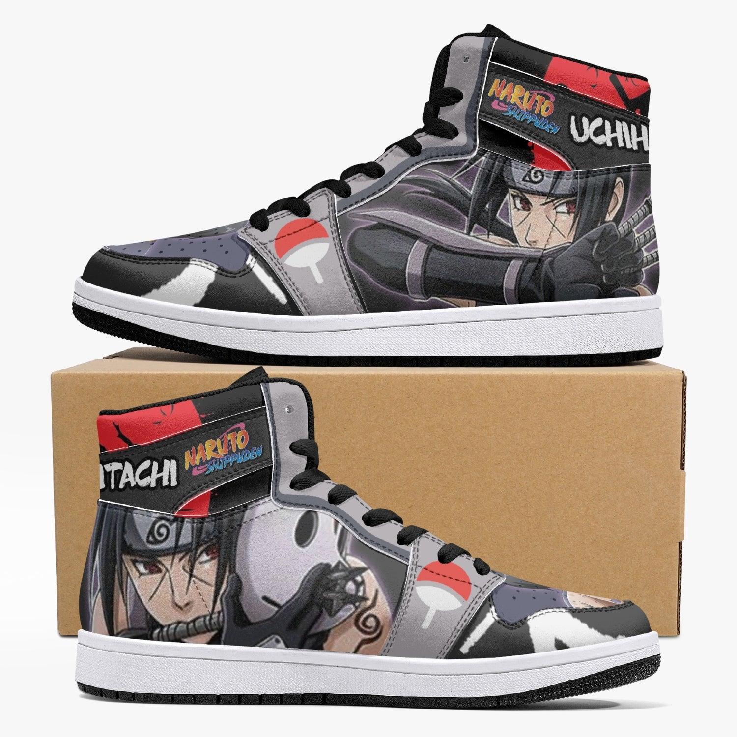Uchiha Itachi Anbu Naruto Shippuden Custom Sneaker Mid 1 Basketball Shoes - Otaku Hall