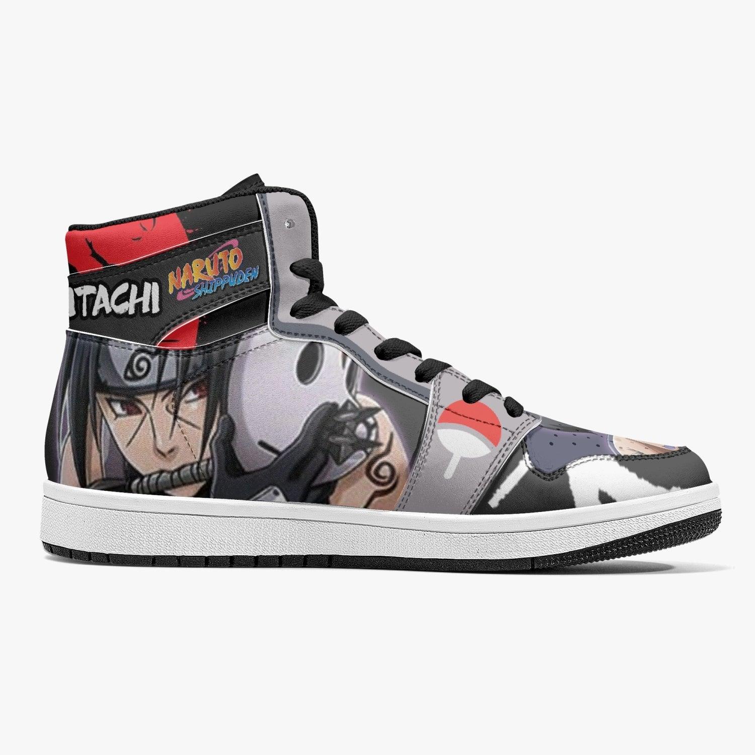 Alternative view of Uchiha Itachi Anbu Naruto Shippuden Custom Sneaker Mid 1 Basketball Shoes - Otaku Hall
