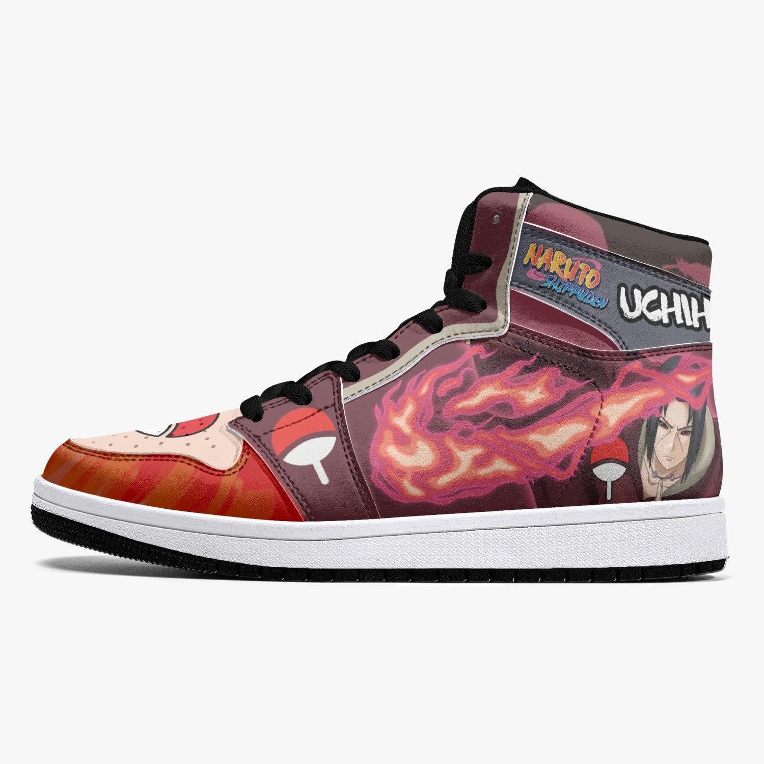 Alternative view of Uchiha Itachi Edo Tensei Naruto Shippuden Custom Sneaker Mid 1 Basketball Shoes - Otaku Hall