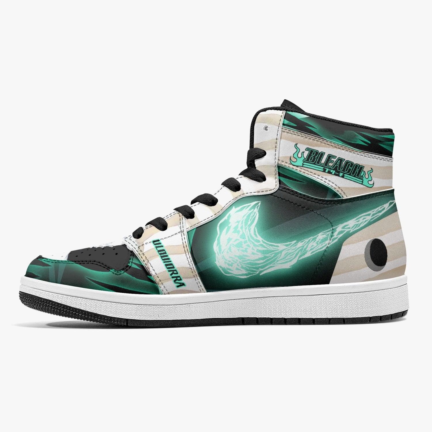Alternative view of Ulquiorra Cifer Burichi Custom Sneaker Mid 1 Basketball Shoes - Otaku Hall