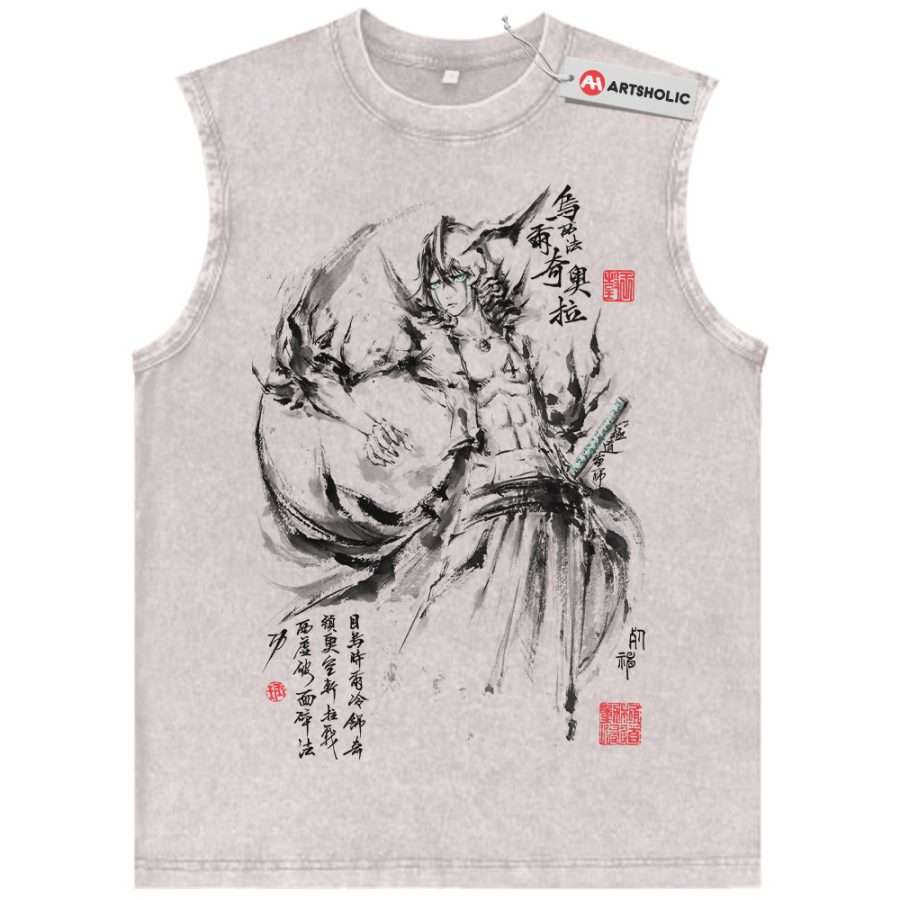 Alternative view of Ulquiorra Cifer Tank Top, Bleach Tank Top,  Anime Tank Top, Vintage Tank Top
