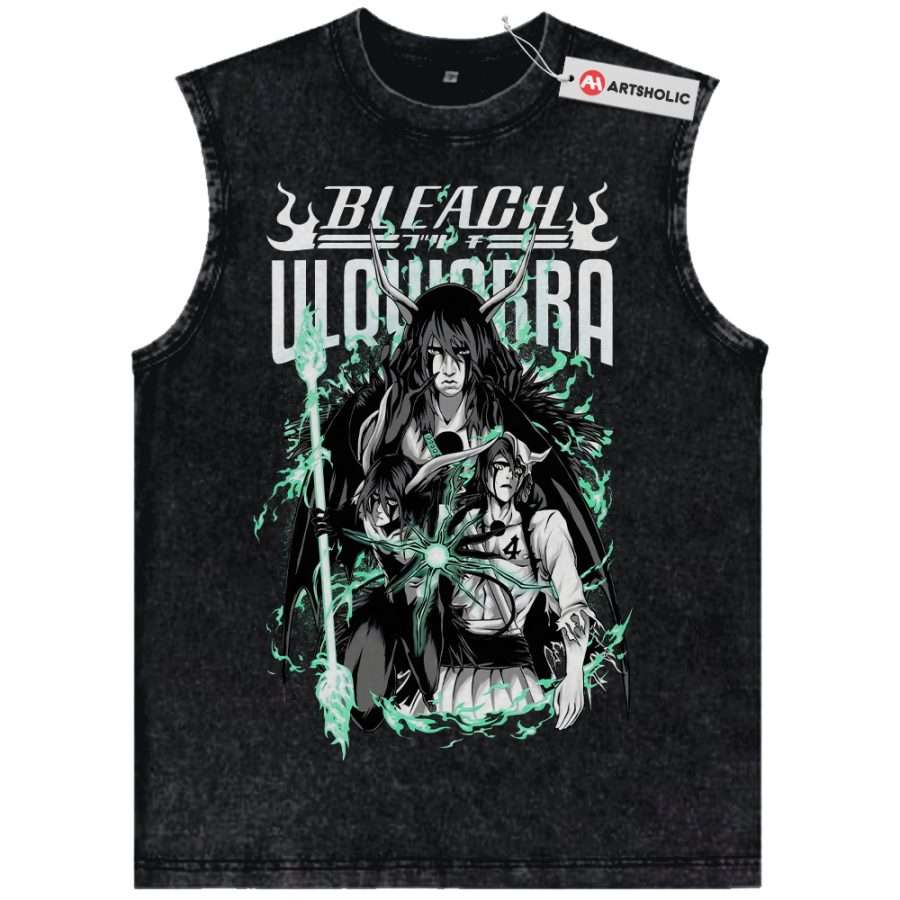 Alternative view of Ulquiorra Cifer Tank Top, Bleach Tank Top, Anime Tank Top, Vintage Tank Top